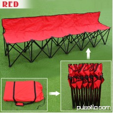 Strong Camel Folding Portable Team Sports Sideline Bench 6 Seater Outdoor Waterproof Carrybag Red 568274194